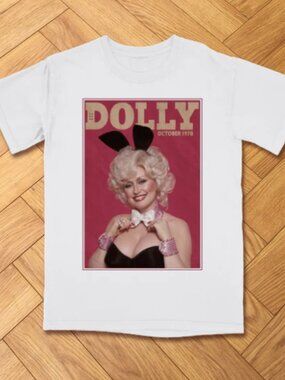 Dolly Parton Playboy Bunny 1978 Graphic Tee Retro